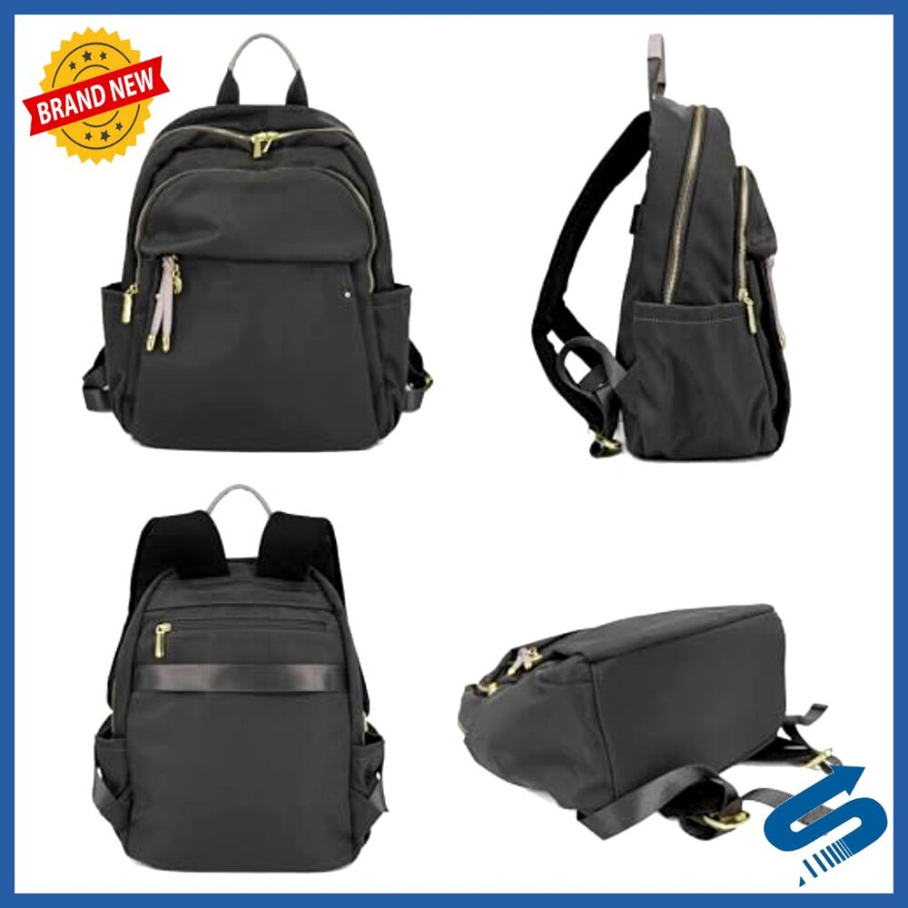 Medium Nylon Backpack Purse Lightweight Water-Res… - image 2